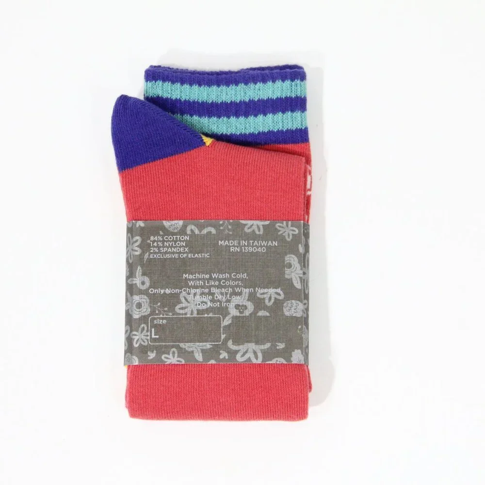 Matilda Jane Knee Socks NEW Girls Large Striped Logo Spirit Cotton blend